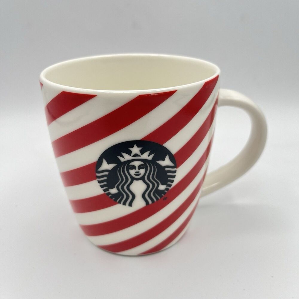 Starbucks Holiday Mug Candy Cane Striped 12 fl oz Coffee Cup